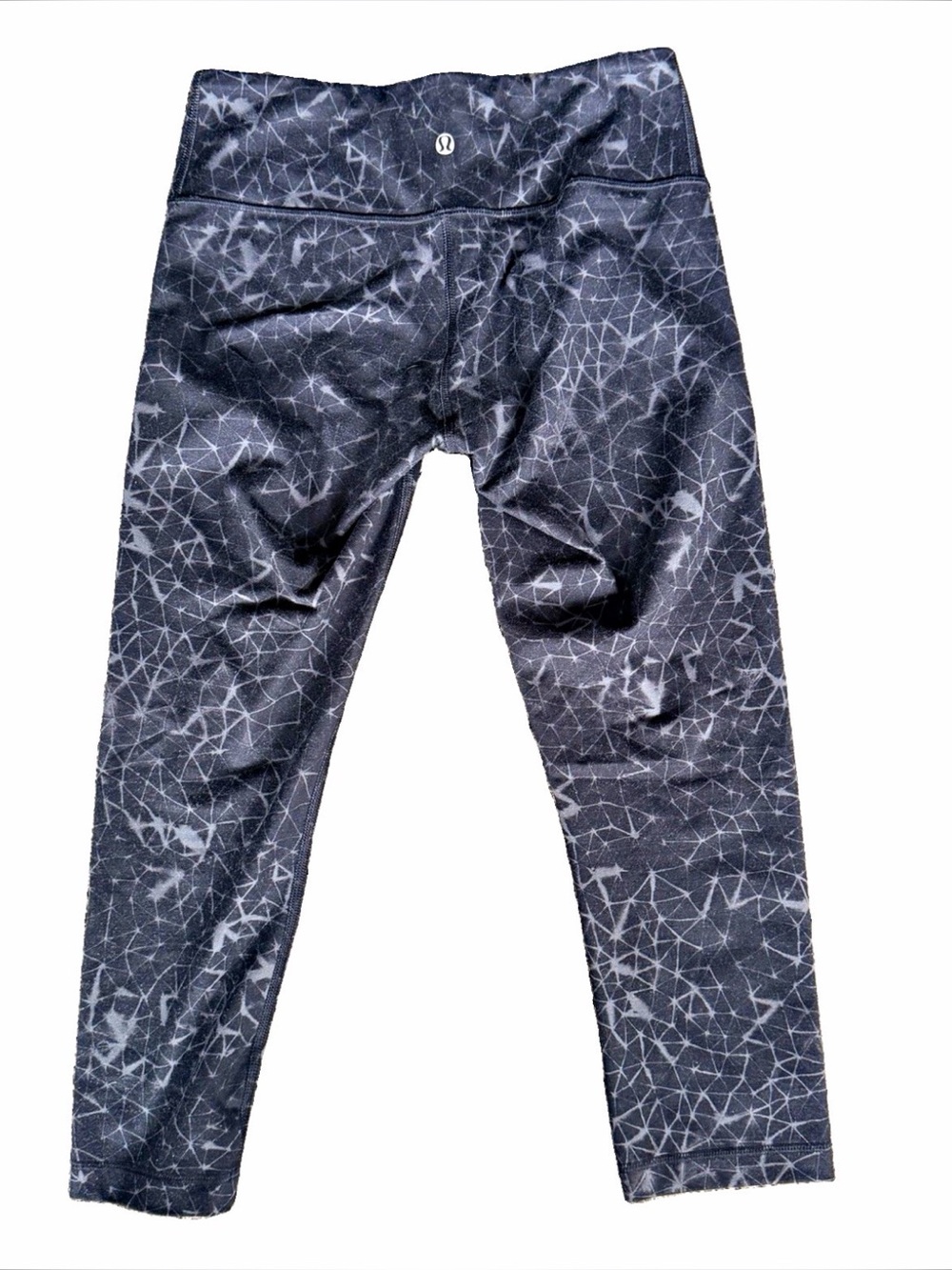 lululemon athletica Wunder under Black and Gray Pattern Leggings Size 6
